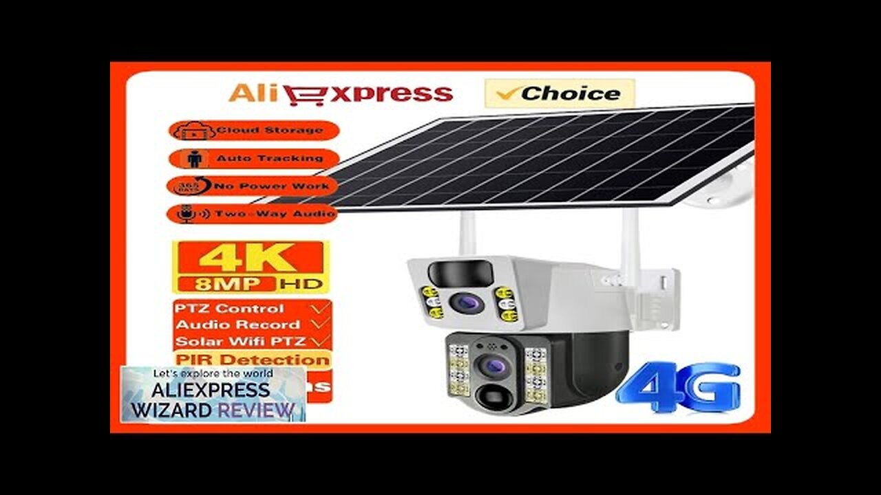 4K 4G SIM Card Dual Lens Screen Solar Camera 8MP Surveillance PTZ Review