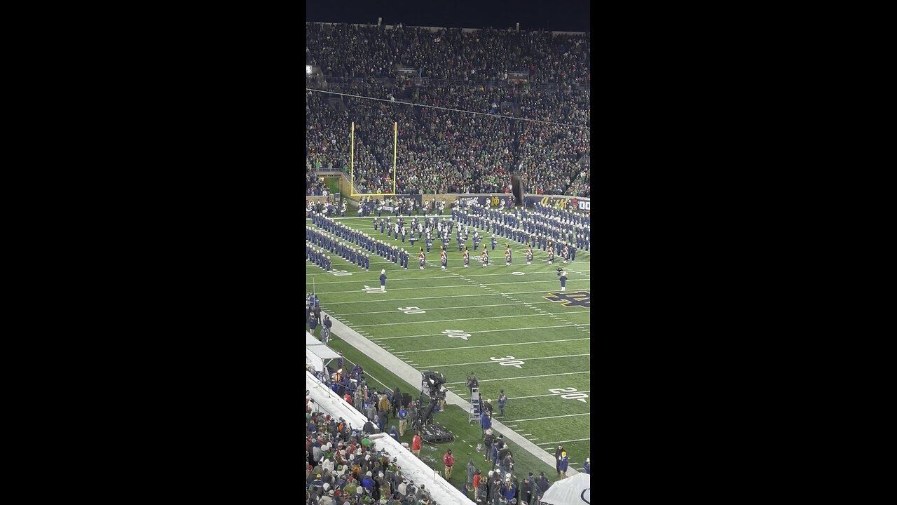 Notre Dame College Football Playoffs First Round | Marching Band & Player/Coach Stadium Exit