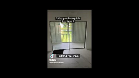 Sliding glass door repair; roller replacement and track refurbishing, in Boca Raton, Fl