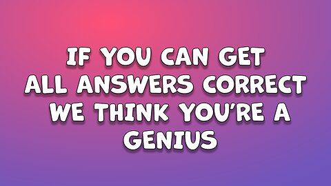 General Knowledge Quiz