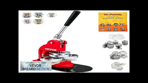 VEVOR Button Maker Machine Badge Pin Machine 3" 75MM 500 Free Parts Review