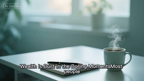 Wealth is built in the boring moments