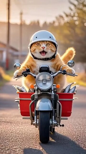 The cat working on the day