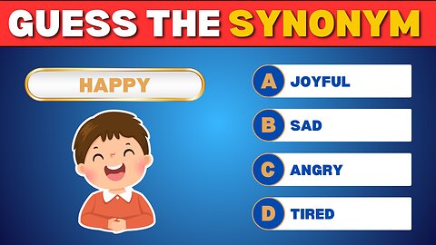 Synonym Quiz Challenge 01 – Can You Score 40/40? | Test Your English Vocabulary