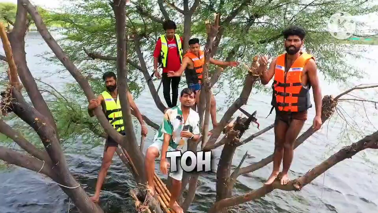 We made a tree house.. in ghost lake... #part-1