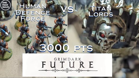 Grimdark Future : Human defense force vs Titan lords. 3000pts Big Boys Fight