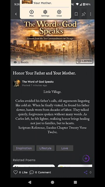 The Word of God Speaks. Lessons from the Ten Commandments. Imagined In Chicago.