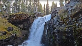 Epic Waterfalls at Yellowstone Park during Fall Foliage