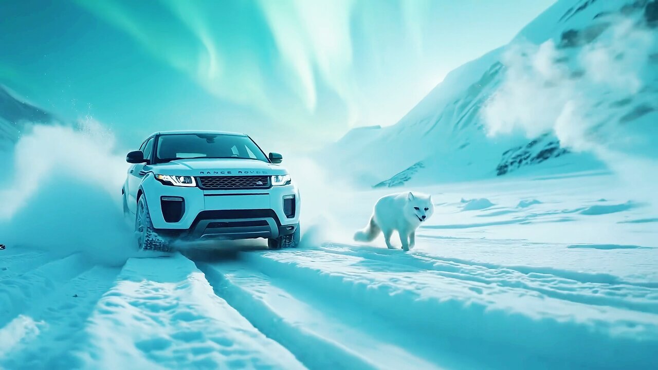 Snow white Wolf and white car