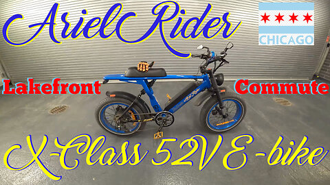 ARIEL RIDER X-CLASS 52V | NEW e-BIKE COMMUTE HOME FROM DOWNTOWN CHICAGO ALONG THE LAKEFRONT TRAIL 4K