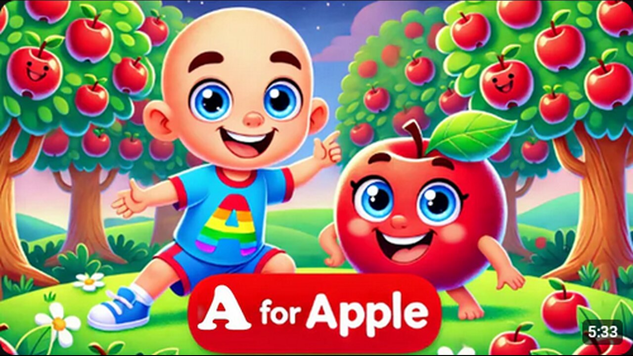 A for Apple - 3D Animated Kids Learning Video _ ABC Fun