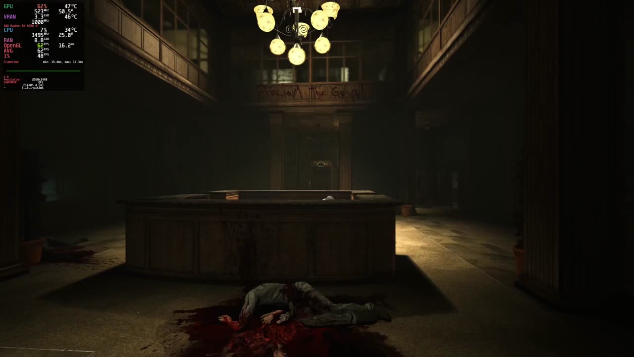 Outlast on linux rx 6700 xt 1440p