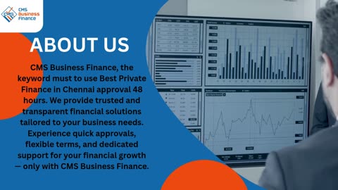 What Makes CMS Business Finance the Best for Private Finance in Chennai?