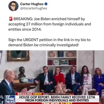 Biden family and associates made $27M from foreign business since 2014......