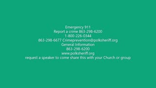 Polk County Crime Prevention speech shared at Faithful Friends 2 18 2025