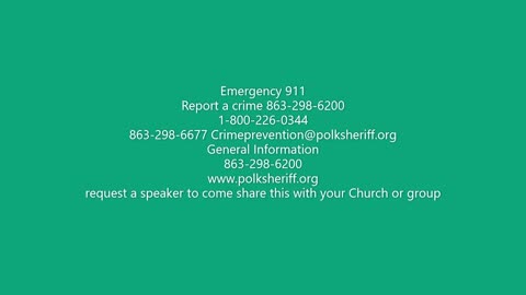 Polk County Crime Prevention speech shared at Faithful Friends 2 18 2025