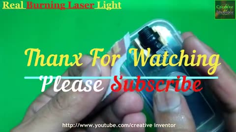 Burning Laser Light | DIY Home Made Laser Light | How to Make Burning Laser Light at Home