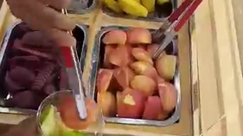 All-You-Can-Eat 14 Fresh Fruit Juices?! Legendary Fruit Master Skills! 🍉🍍🍊🔥 #shorts