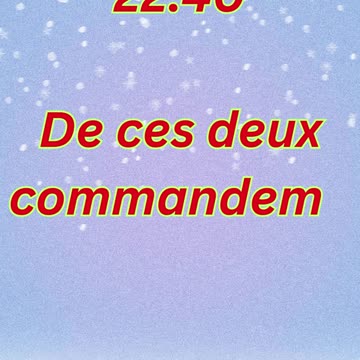 "Le fondement de la loi et des prophètes" Matthieu 22:40#shorts #shortvideo #youtubeshorts #ytshorts