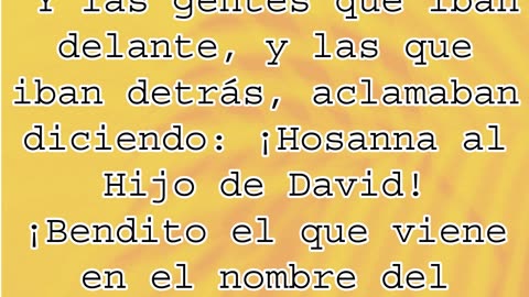 "¡Hosanna al Hijo de David!" Mateo 21:9 #shorts #youtube #jesus #ytshorts #motivation #youtubeshorts