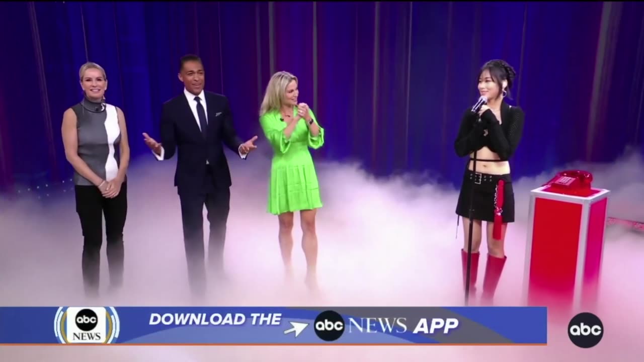 Bibi Dazzles In Red Knee Highs