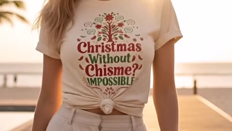 Who said Christmas vibes can’t be golden at the beach? This tee says it all! #Beachmas #HolidayChic