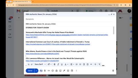 RBN Authentic News (16 January 2026)