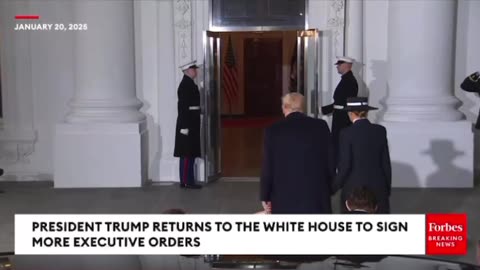 Presidents Trump returns to the White House to sign more executive orders