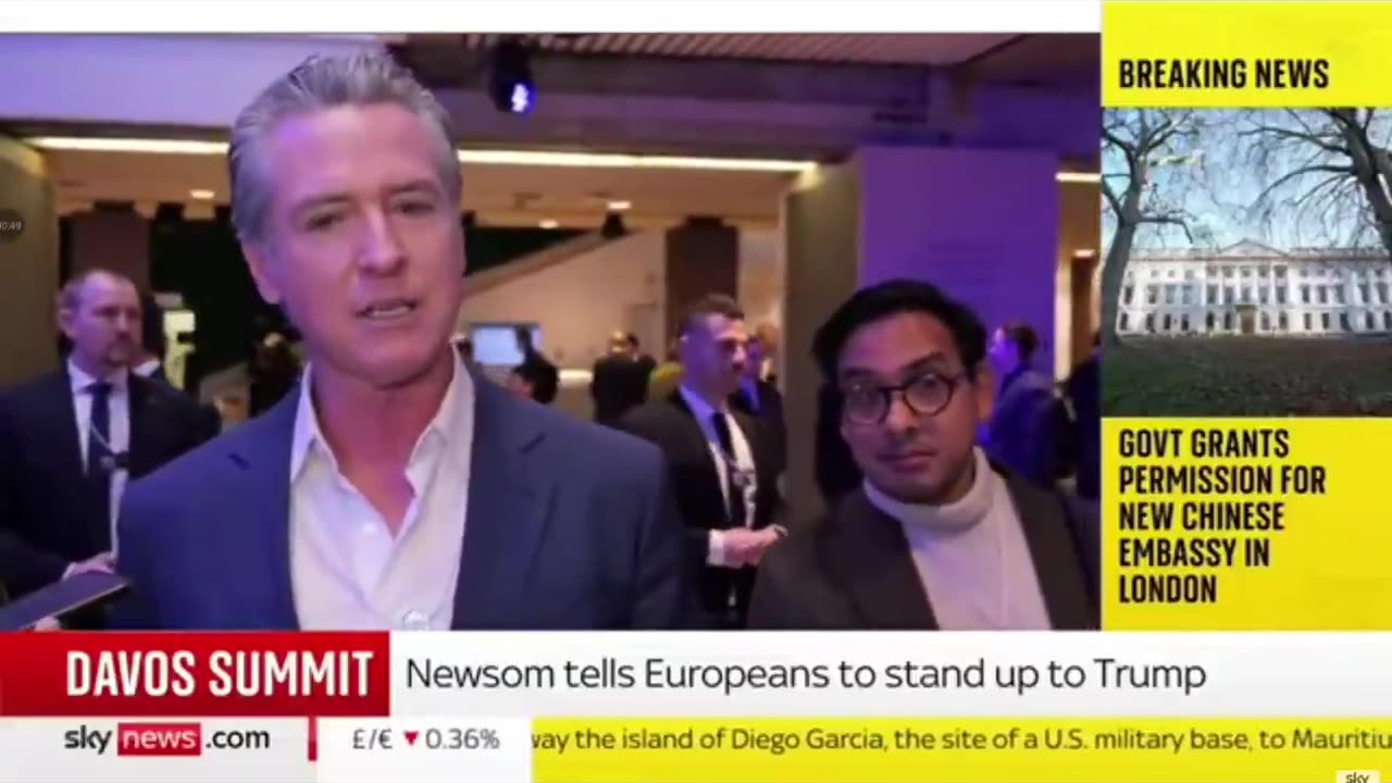 Newsom rips TRump at Davos: 'I should have brought knee pads for the world leaders'