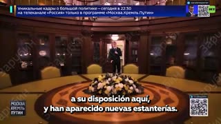 🪖🇷🇺Un trozo de un tanque Leopard se encuentra en la biblioteca personal del presidente de Rusia