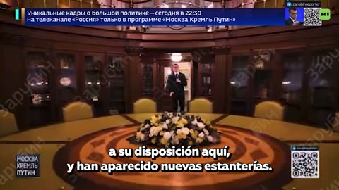 🪖🇷🇺Un trozo de un tanque Leopard se encuentra en la biblioteca personal del presidente de Rusia