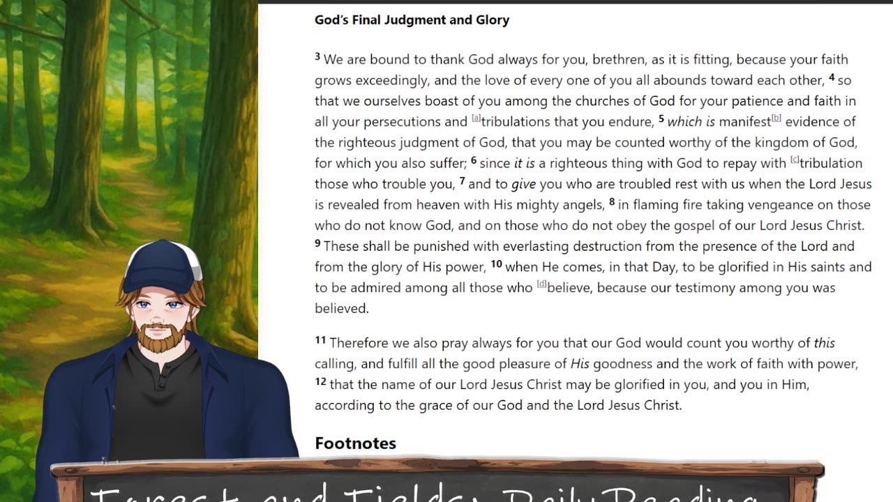 Forest and Fields Daily reading: 2 Thessalonians 1