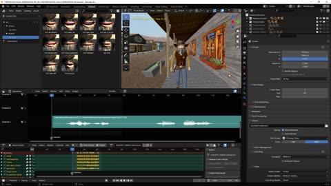RUSTIC LAW: BLENDER TUTORIAL - lip sync to an audio track (part 3) #blender3d #3danimation