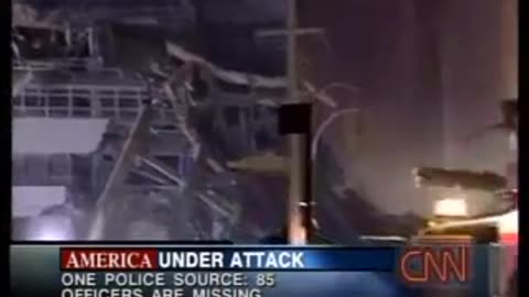 911 WTC 7 Aftermath Debris Pile Removal 500 - 530 am Sept 12 CNN (8)