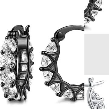 Women Hoop Earrings – Stylish Cubic Zirconia Earrings for Party and Daily Wear