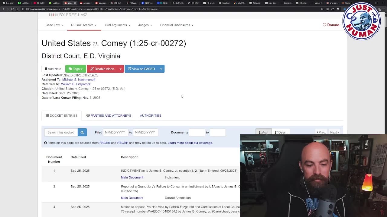 Comey Seeks Disclosure of Grand Jury Materials In False Statements Case Against Him