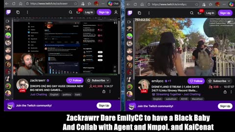 Zackrawrr from Twitch Dare EmilyCC to have a Black Marathon Like ExtraEmily