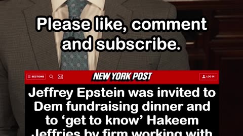 Jeffrey Epstein was invited to Dem fundraising dinner to meet Hakeem Jeffries