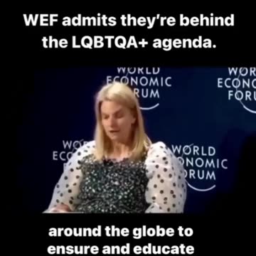 World Economic Forum admits they are behind LGBT agenda . 40- of GEN Z are gay