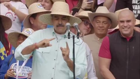 President Nicolás Maduro sings 'Don't Worry Be Happy' at a rally after US seized Oil Tanker