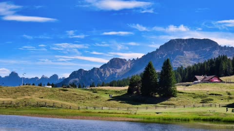 1 Hour of Slow Synth & Melancholy Guitar | Relaxing Ambient Music with Moving Clouds & Water