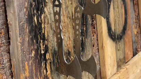 🪓 Slow-Motion Axe Throwing in the Wild Woods 🌲