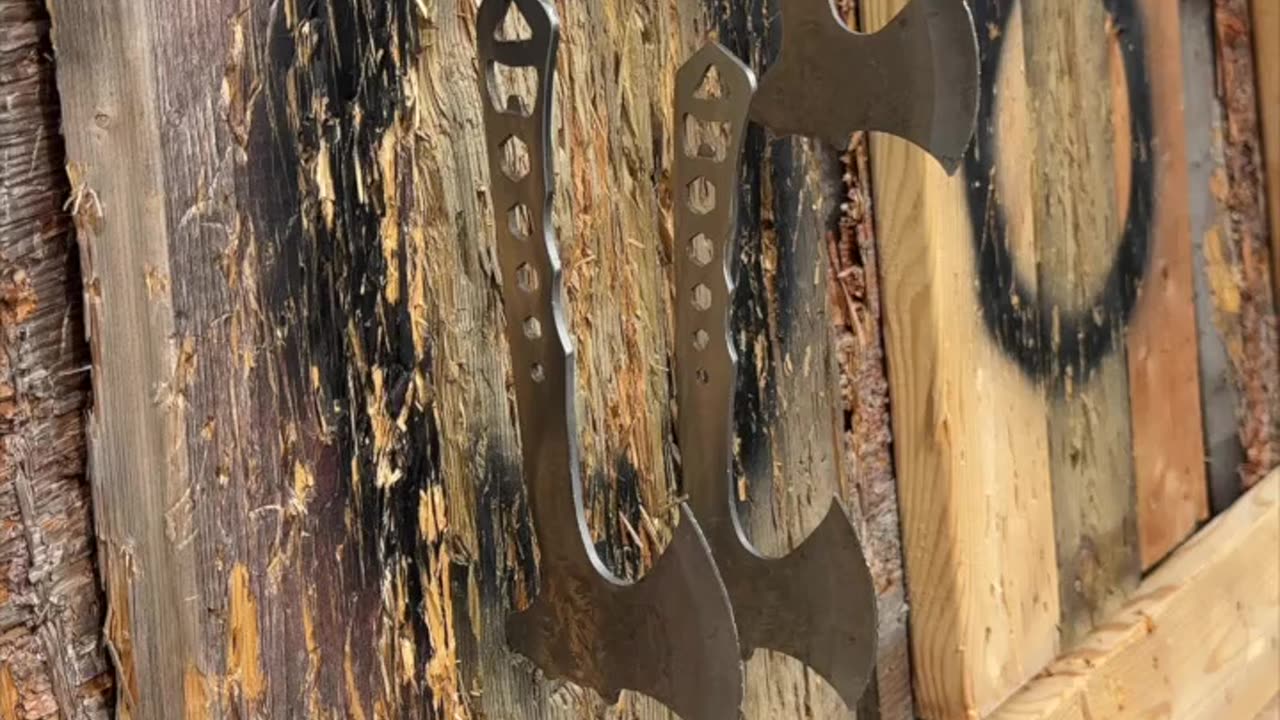 🪓 Slow-Motion Axe Throwing in the Wild Woods 🌲