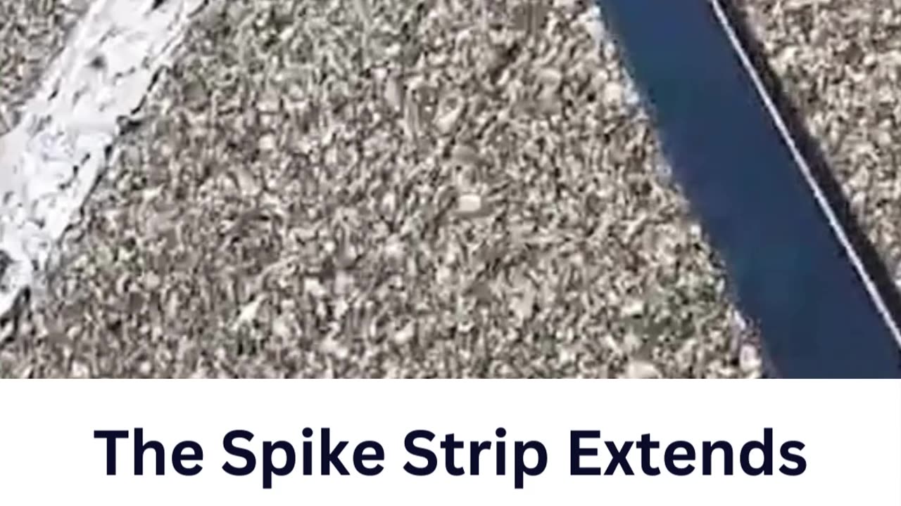 The Spike Strip Extends Punctures Tires of Fleeing Vehicles😮😆