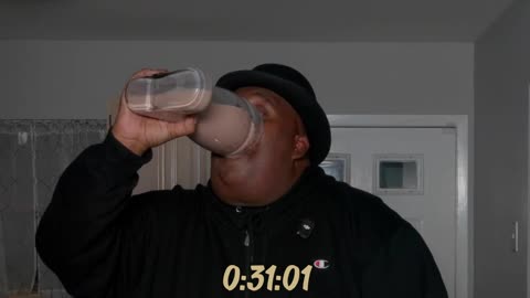 Huge Chocolate Milk & Diced Tomato Das Boot Chug