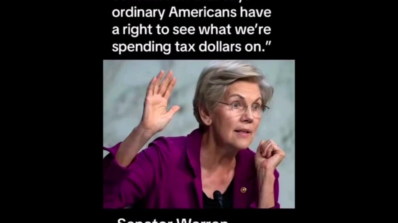 Elizabeth Warren on Your Tax Dollars