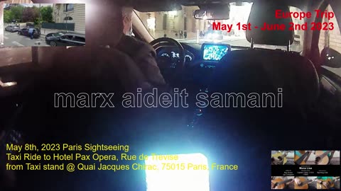 May 8, 2023 46b Taxi to hotel from Eiffel Tower