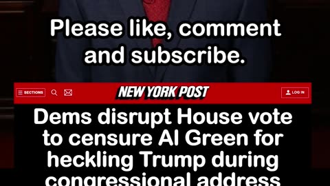 Al Green Censured, House Democrats Respond by Singing, Shutting Down Congress