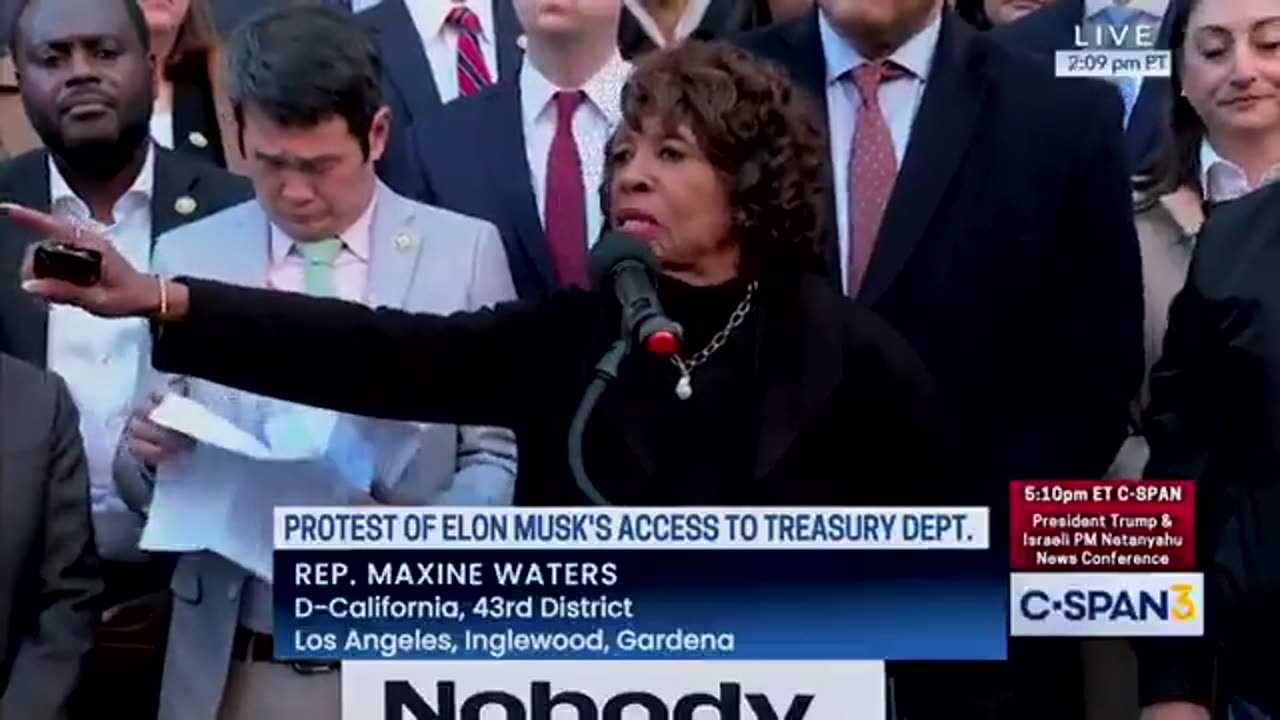 REP. MAXINE WATERS: ‘NOBODY ELECTED YOUR ASS! THIS IS NOT ELON MUSK’S COUNTRY!’