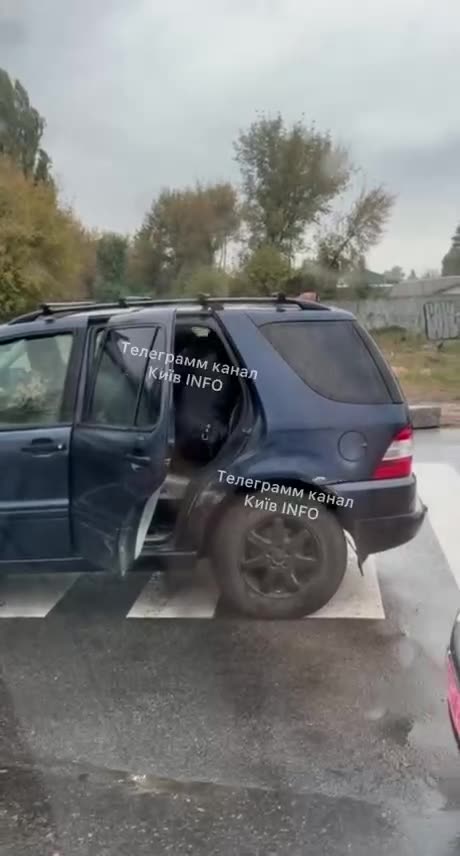 In Kiev, police officers are pushing and kicking a conscript into a car